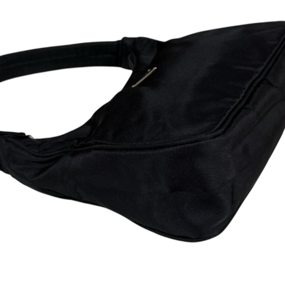 Prada Hobo Mini Bag Handbag Nylon MV519 Black Women's PRADA - Picture 8 of 9